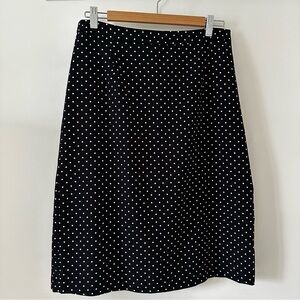 Who What Wear Black and White Polka Dot Pencil Skirt, size 6